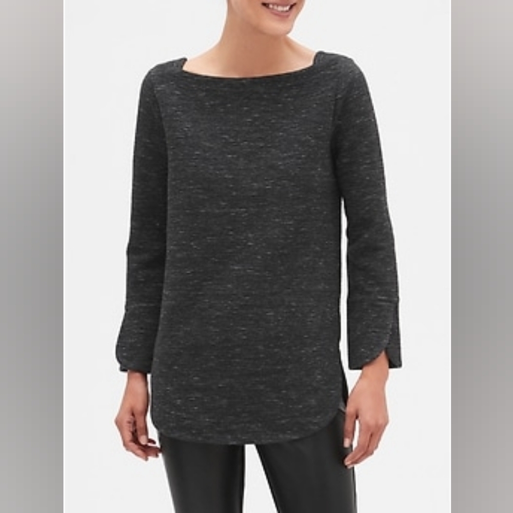 Banana Republic Textured Tulip Hem Tunic, Color Black Size S